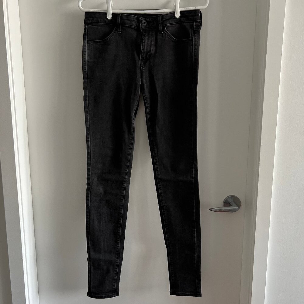 2/$20🛍Uniqlo Skinny Jeans Washed Black Stretch Denim
